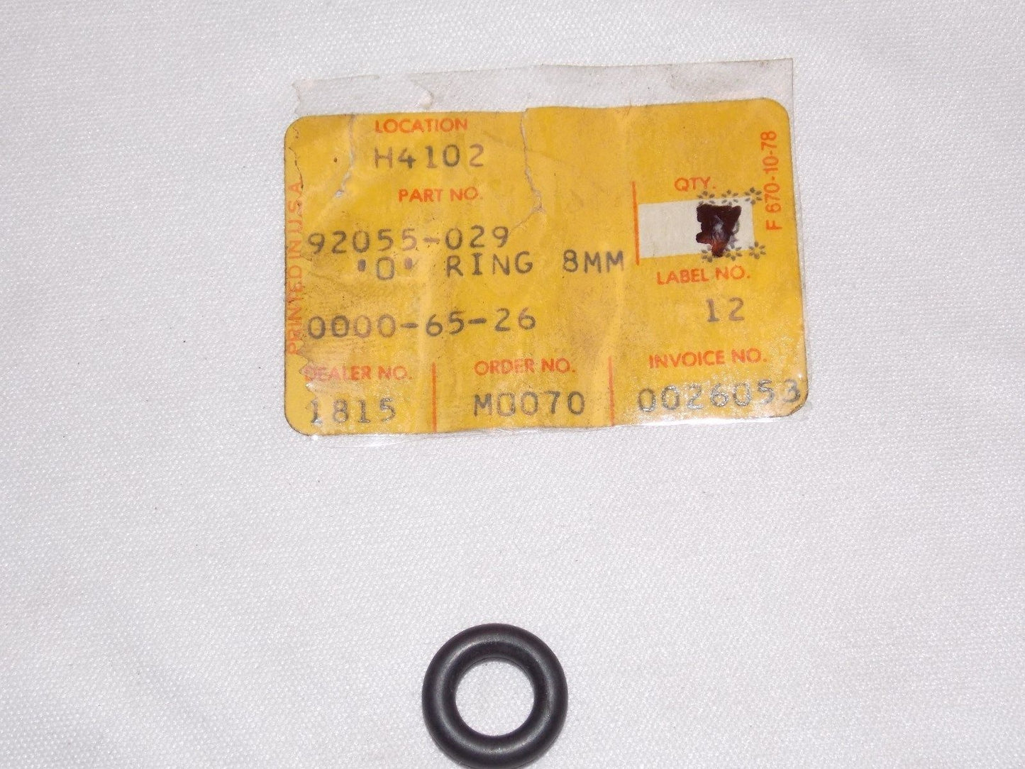 NOS KAWASAKI 1966-2008 O-RING 8MM KS125 KE100 KH100 KD125 VN1600 92055-029 - MotoRaider