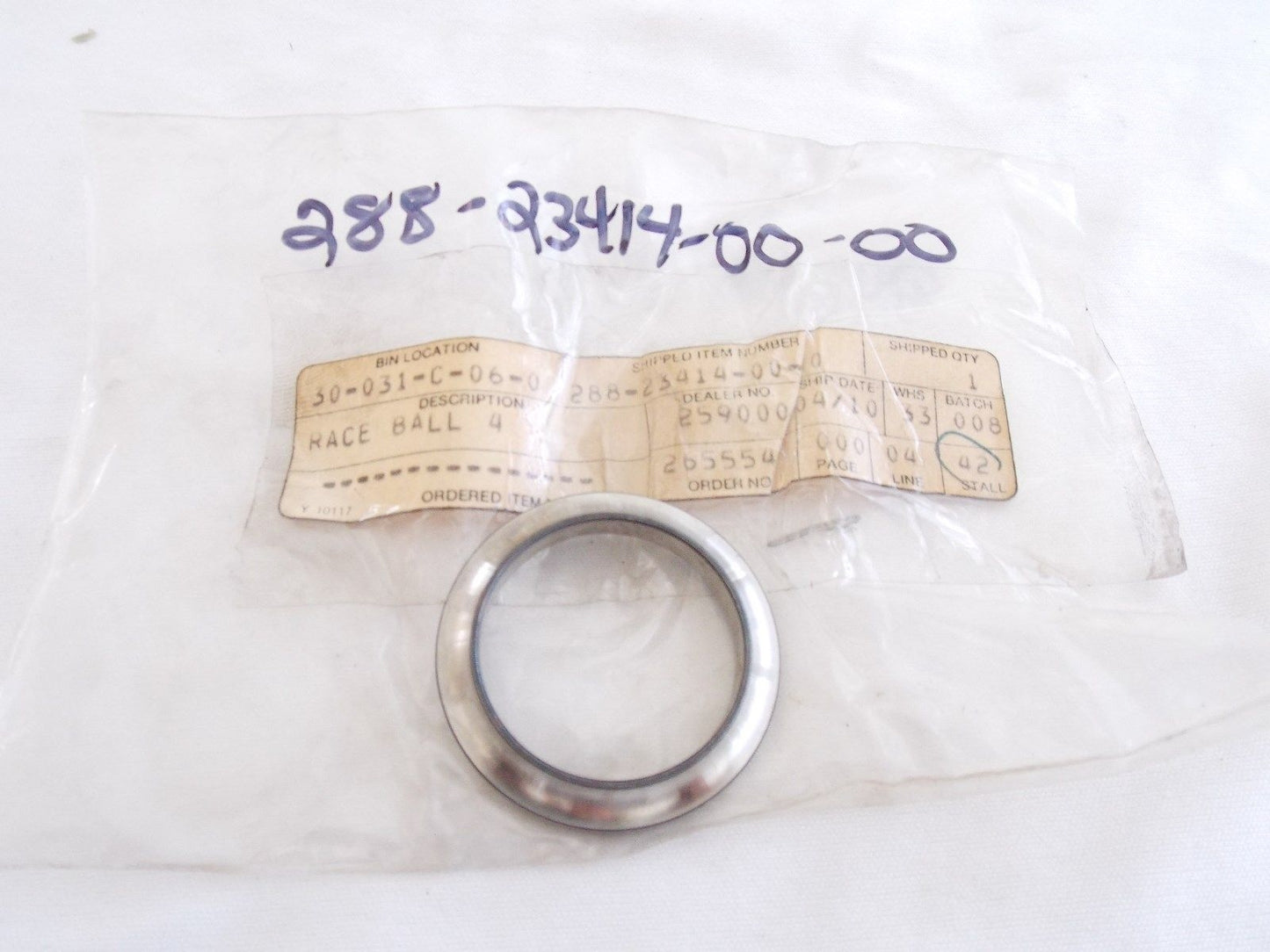 NOS YAMAHA 1972 RACE BALL 4 JT1 288-23414-00 - MotoRaider