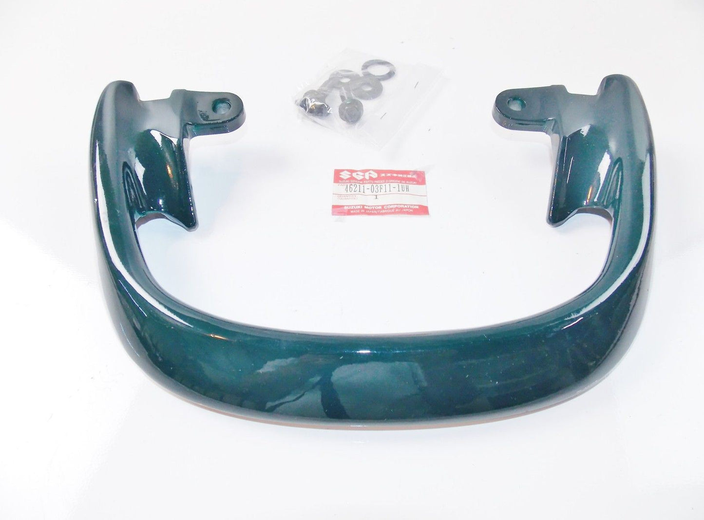 NOS OEM SUZUKI 98-03 GSX600/750F GREEN HANDLE PILLION RIDER # 46211-03F11-1UH - MotoRaider