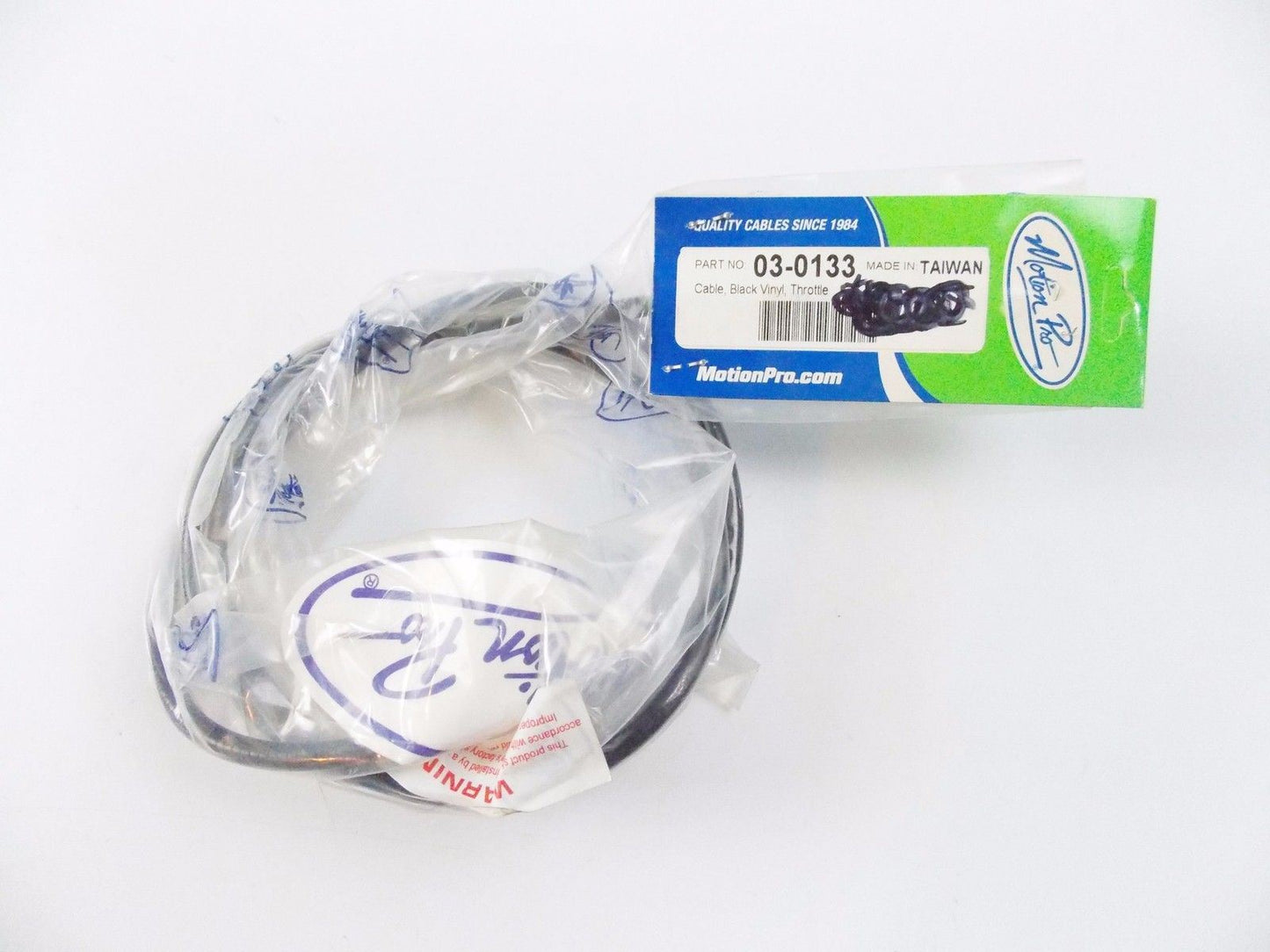 NOS MOTION PRO BLACK VINYL THROTTLE CABLE KAWASAKI 1980-1981 750 LTD 03-0133 - MotoRaider