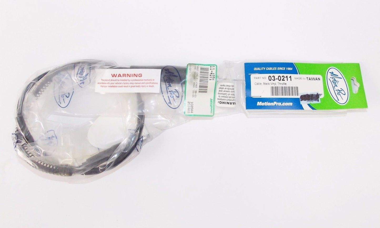 MOTION PRO BLACK VINYL THROTTLE CABLE KAWASAKI 88/90-03 KX60 00-13 KX65 03-0211 - MotoRaider
