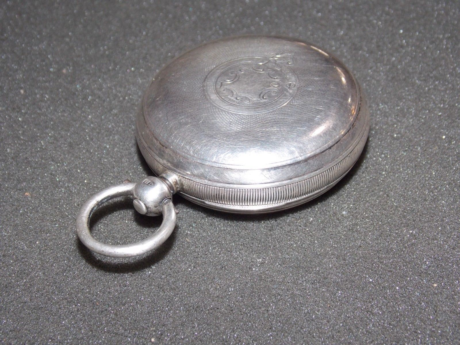 1891-91 LONDON SILVER CASED BRITISH GENTS POCKET WATCH WITH KEY 50mm JW - MotoRaider