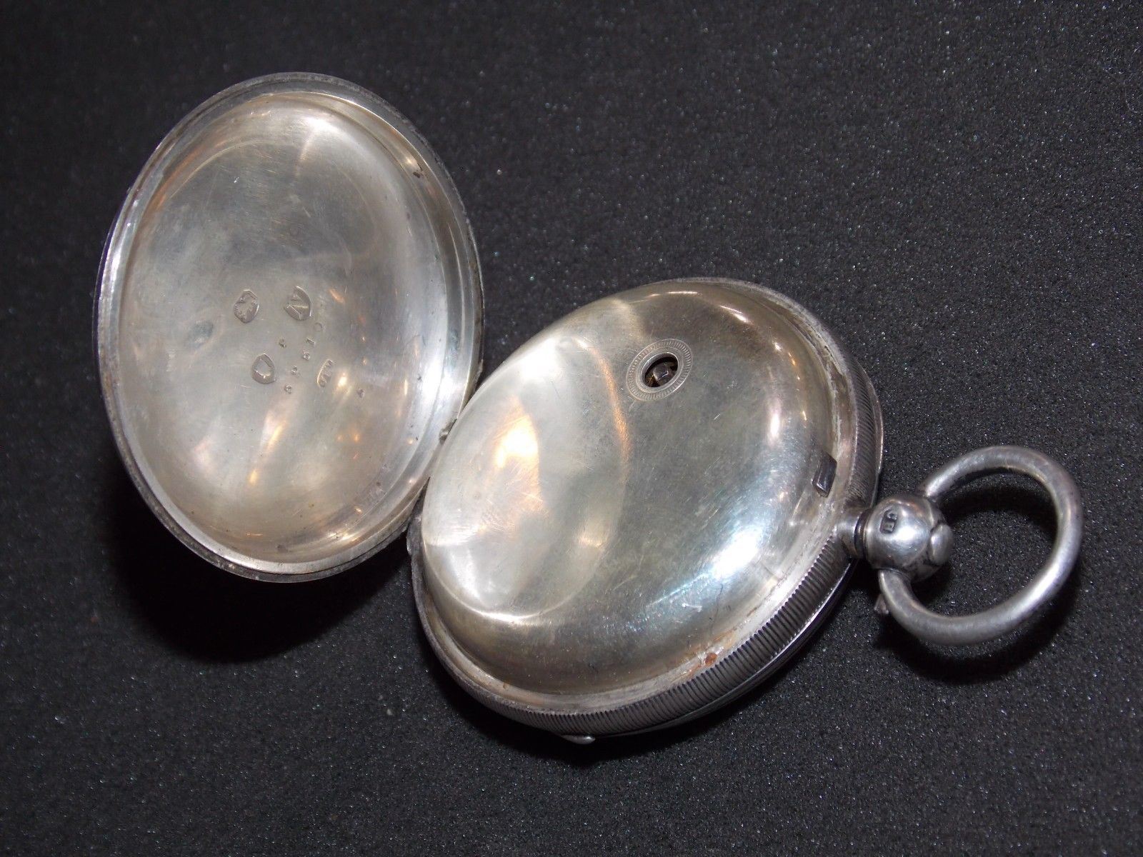 1891-91 LONDON SILVER CASED BRITISH GENTS POCKET WATCH WITH KEY 50mm JW - MotoRaider