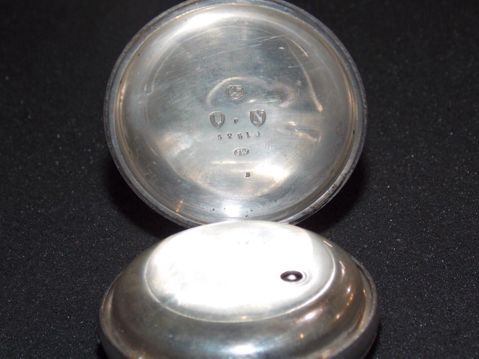 1891-91 LONDON SILVER CASED BRITISH GENTS POCKET WATCH WITH KEY 50mm JW - MotoRaider