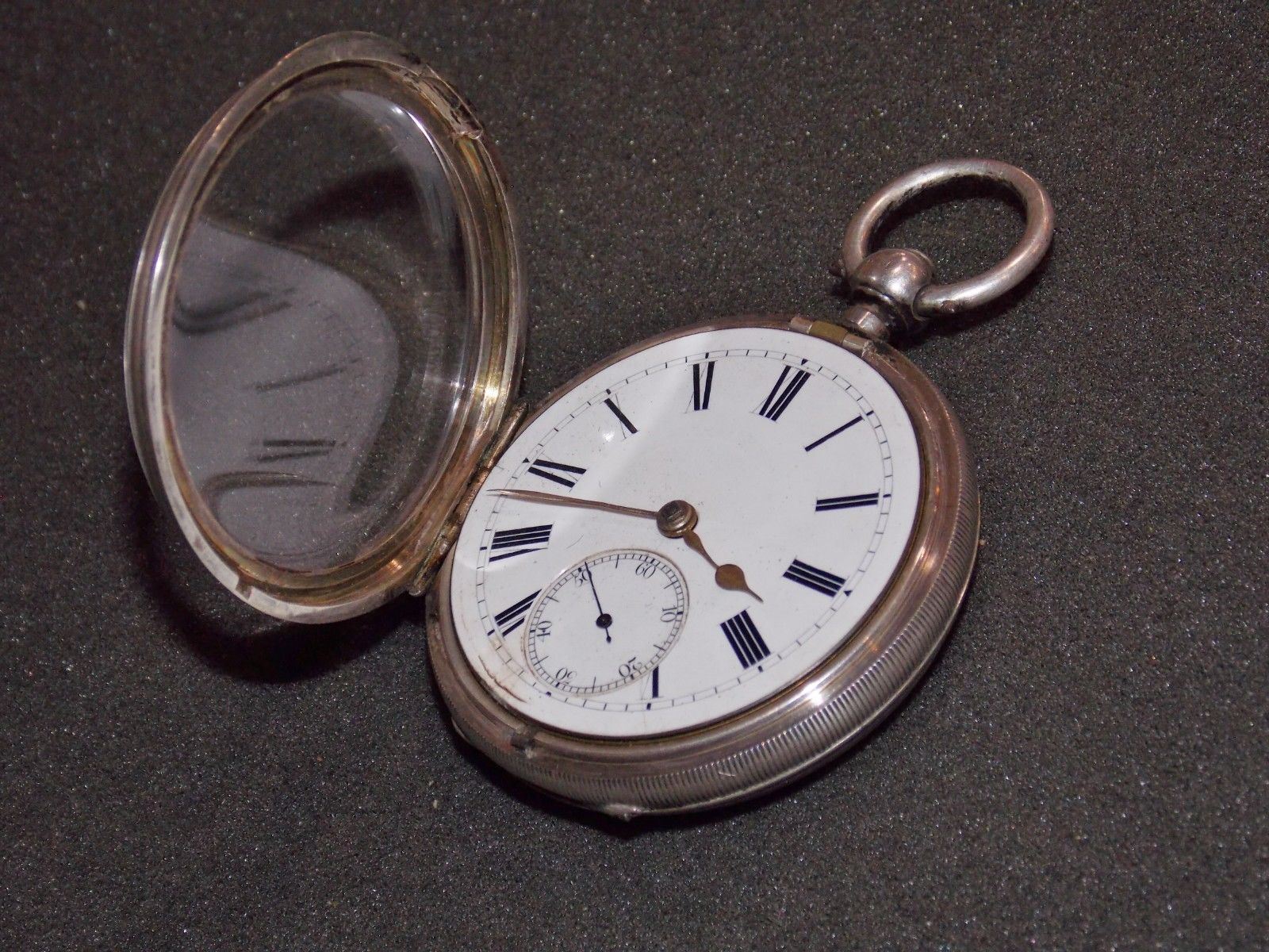 1891-91 LONDON SILVER CASED BRITISH GENTS POCKET WATCH WITH KEY 50mm JW - MotoRaider