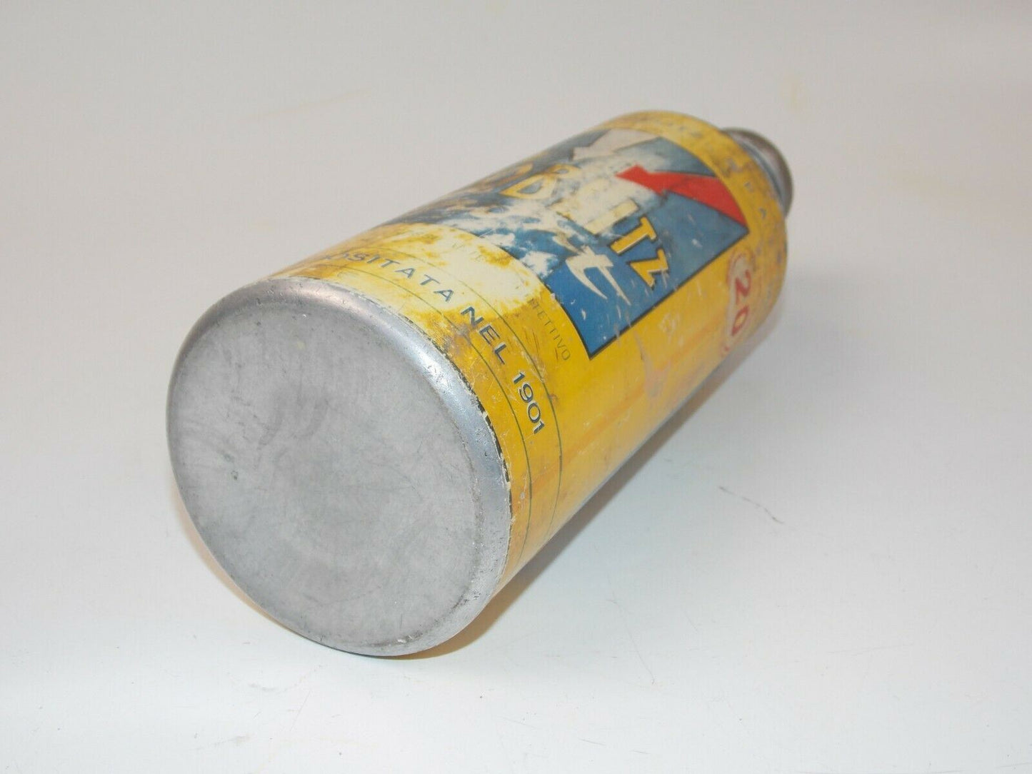 1950's OLEOBLITZ SPORT SAE-20 ALUMINUM ALLOY OIL CAN TIN ITALIAN FERRARI LANCIA - MotoRaider