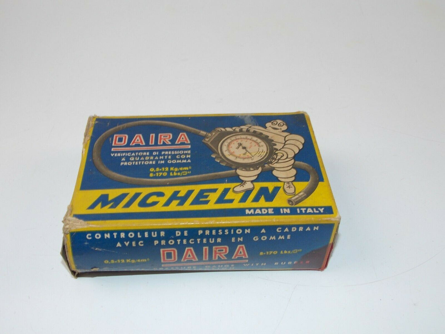 1950's MICHELIN DAIRA TIRE PRESSURE GAUGE ITALIAN ALFA FERRARI MASERATI LANCIA - MotoRaider