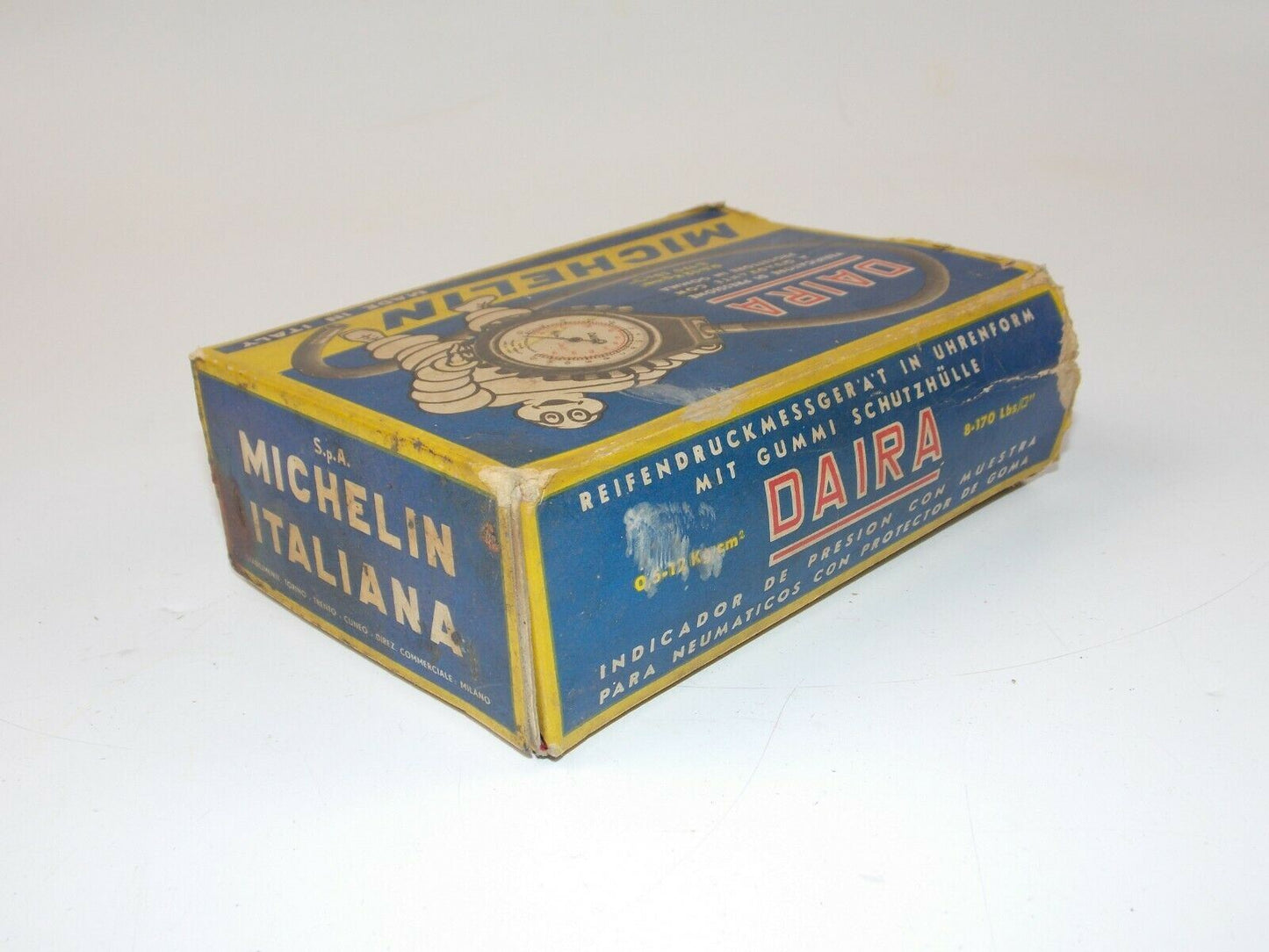 1950's MICHELIN DAIRA TIRE PRESSURE GAUGE ITALIAN ALFA FERRARI MASERATI LANCIA - MotoRaider