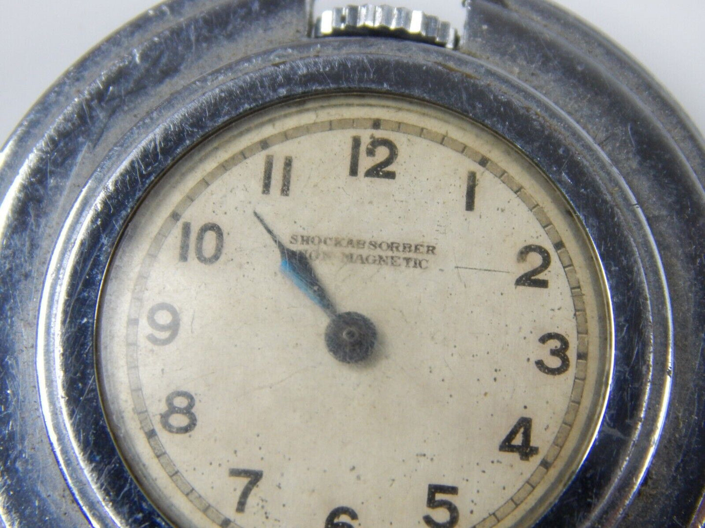 VINTAGE POCKET WATCH \SWISS MADE D=42mm CLEAR BACK SHOCK ABSORBER NON MAGNETIC - MotoRaider