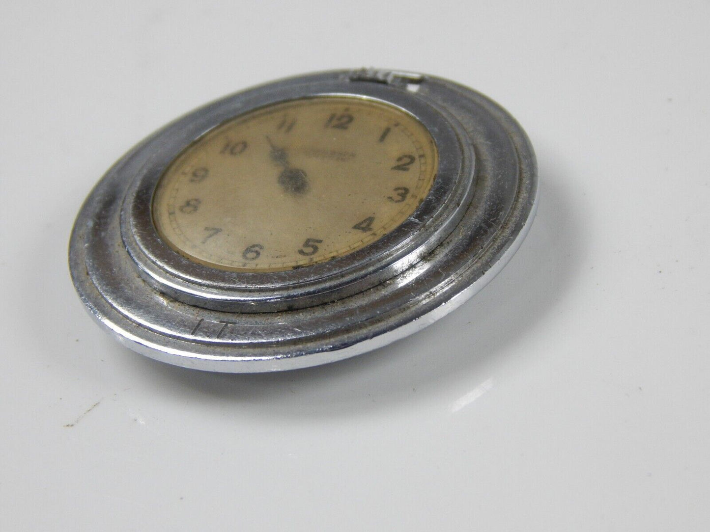 VINTAGE POCKET WATCH \SWISS MADE D=42mm CLEAR BACK SHOCK ABSORBER NON MAGNETIC - MotoRaider