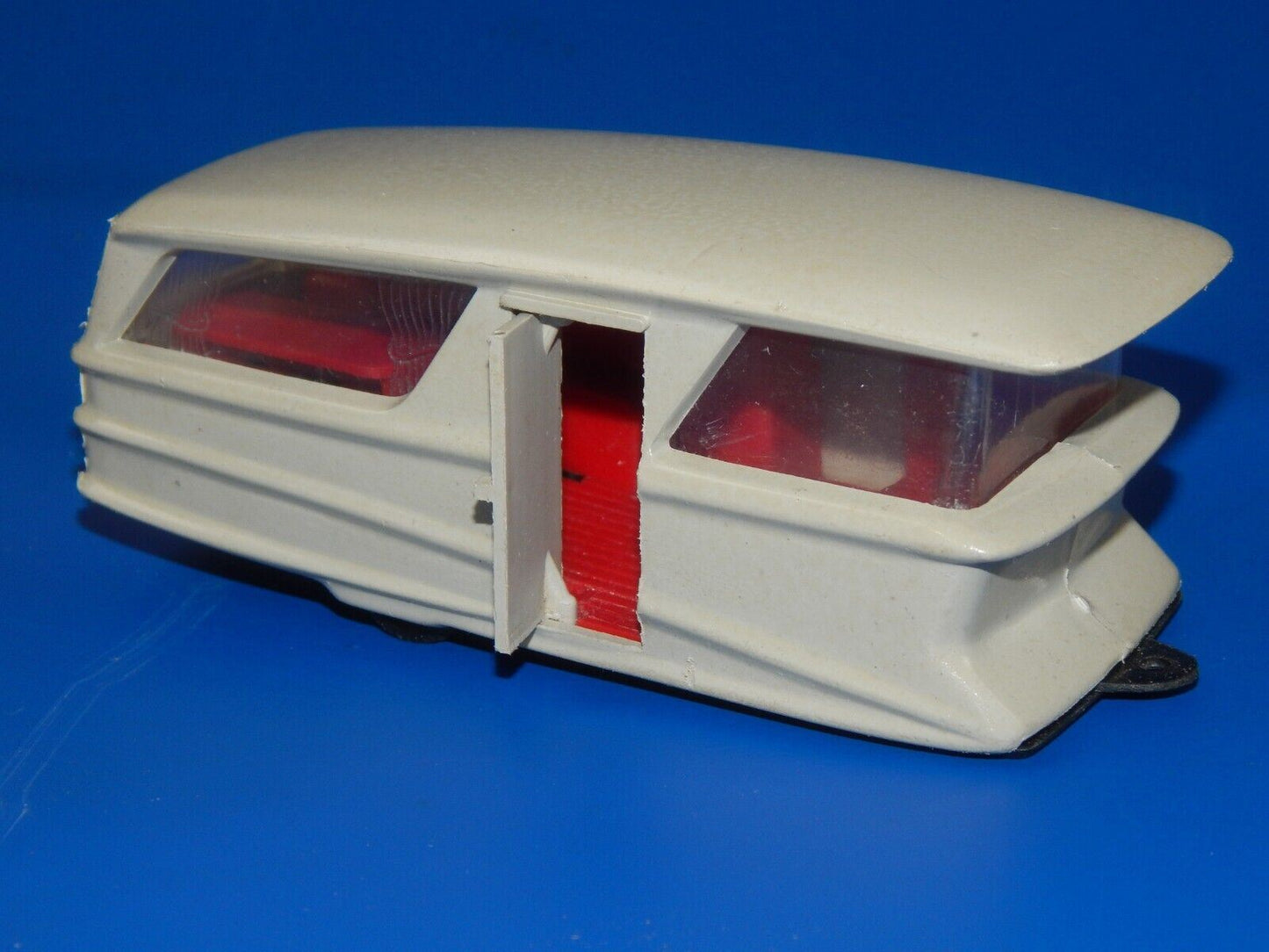 1962 POLITOYS N.44 ROULOTTE TRAILER MODEL GRAY SCALE 1:41 VINTAGE ITALY L=5" - MotoRaider