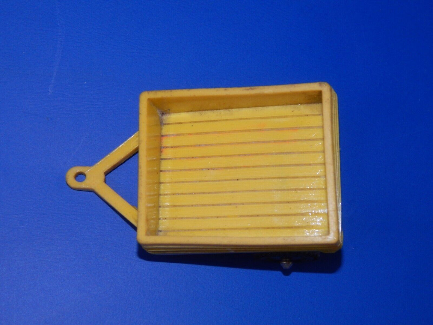 1960's VINYL LINE VINTAGE TOY MODEL TRAILER YELLOW 3.25"X2" GERMANY - MotoRaider