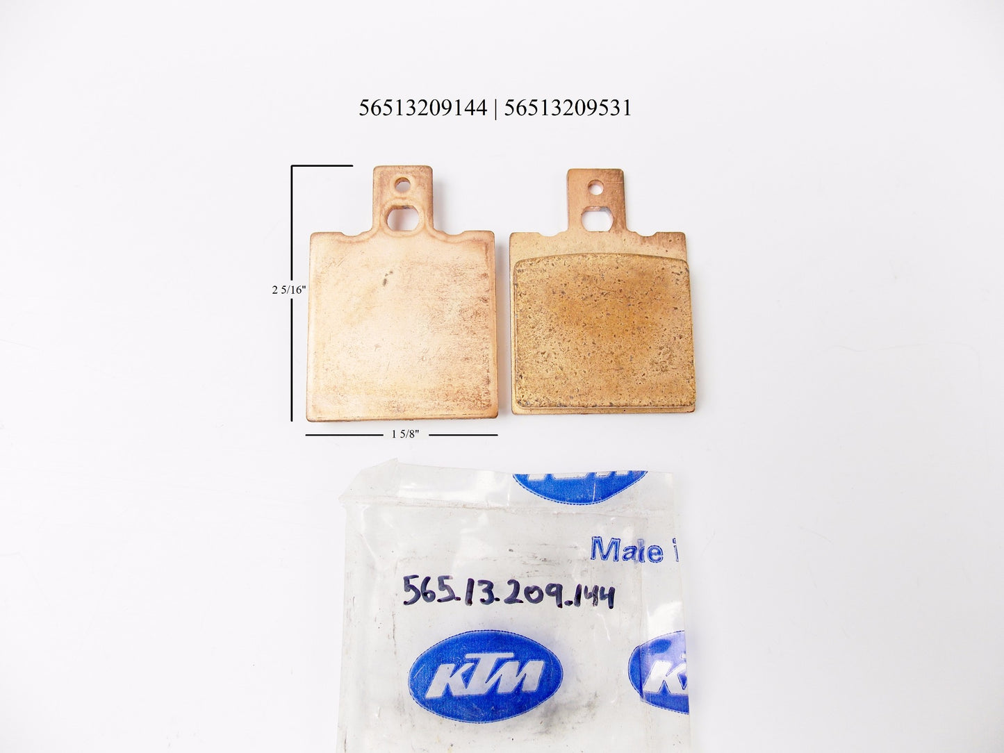 OEM KTM FRONT BRAKE PADS 1 5/8"x2 5/16" BREMBO 8A6/19M5 56513209144|56513209531 - MotoRaider