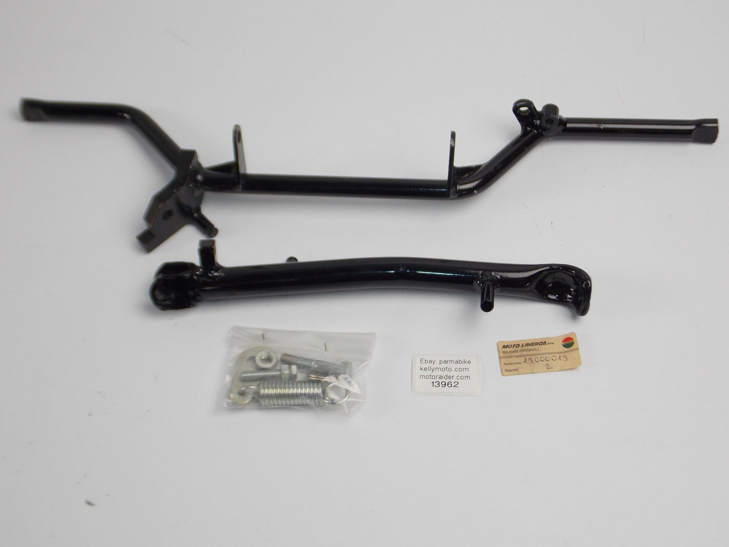 NOS OEM 1984 LAVERDA 125LB STRADA SPORT CUSTOM FRAME SIDE KICKSTAND KIT 19000019 - MotoRaider