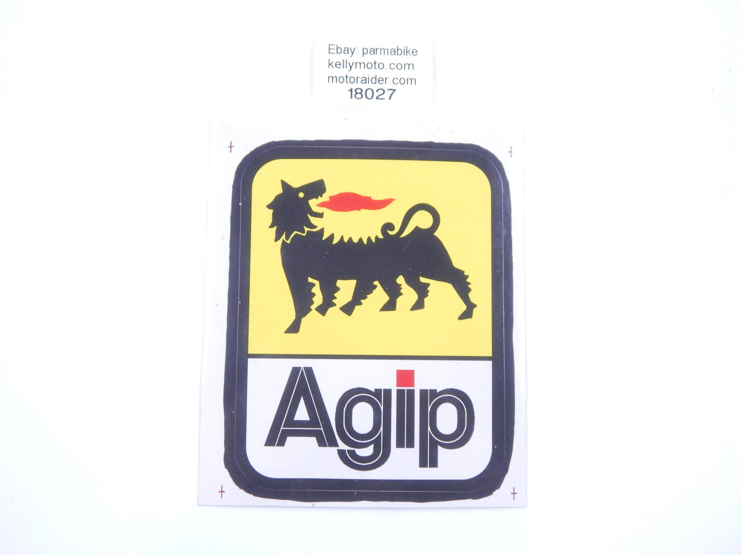AGIP STICKER DECAL EMBLEM 2x4.5" DUCATI MONDIAL FANTIC CAGIVA GILERA DKW       ' - MotoRaider