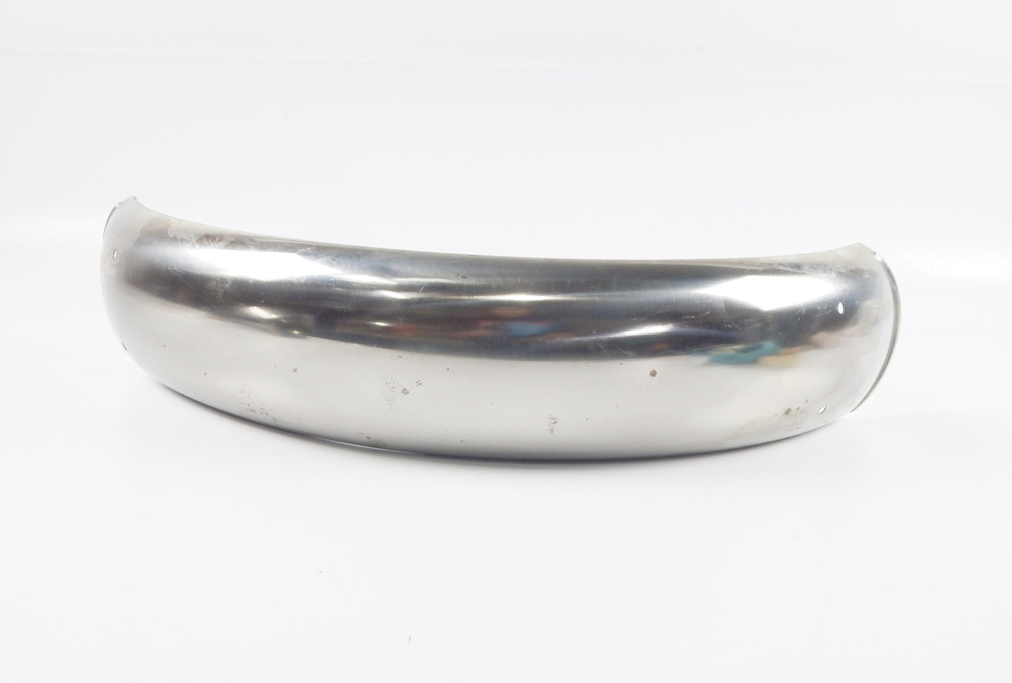 VINTAGE MOTORCYCLE MOPED MUDGUARD FRONT FENDER STEEL CHROMED L=27 W=7" ITALY - MotoRaider