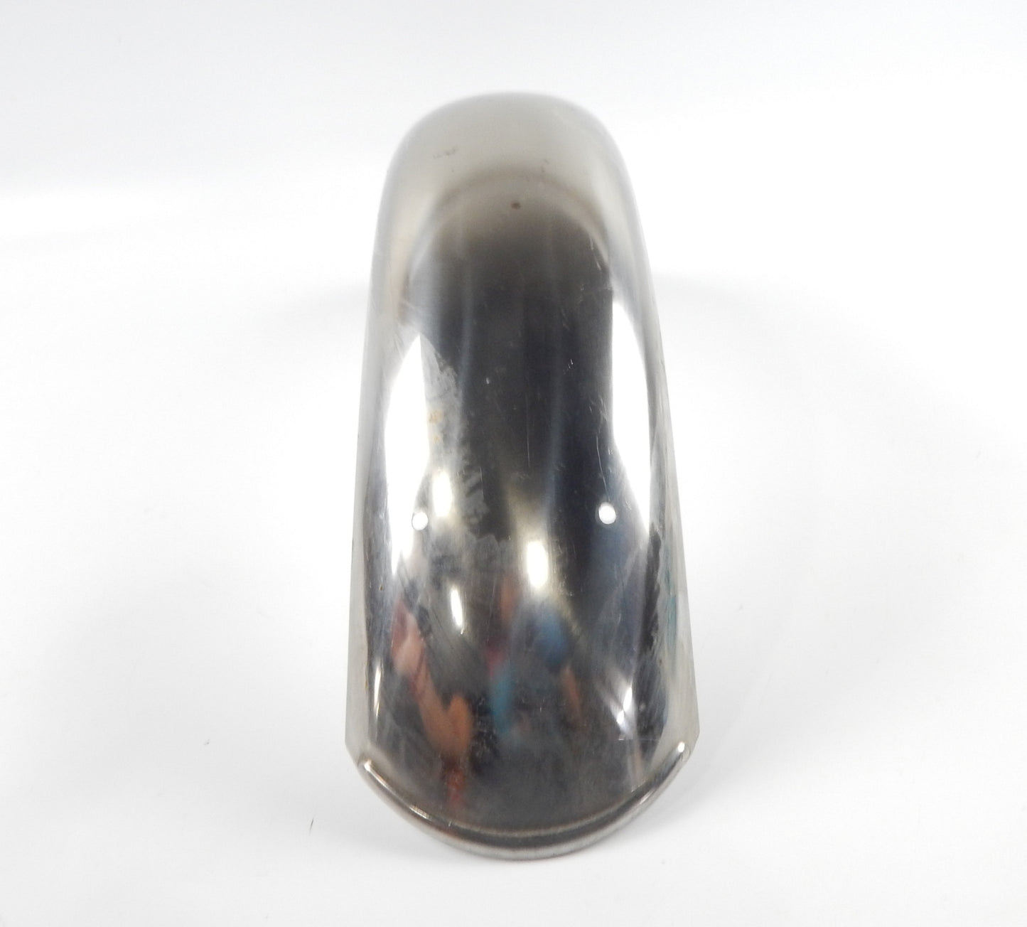 VINTAGE MOTORCYCLE MOPED MUDGUARD FRONT FENDER STEEL CHROMED L=27 W=7" ITALY - MotoRaider