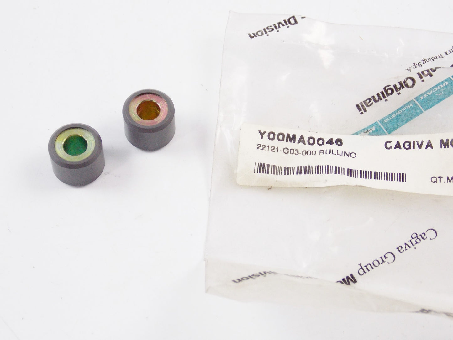OEM CAGIVA 1992-1993 CITY 50 KICK STARTER WEIGHT ROLLER COMP SET OF 2 Y00MA0046 - MotoRaider