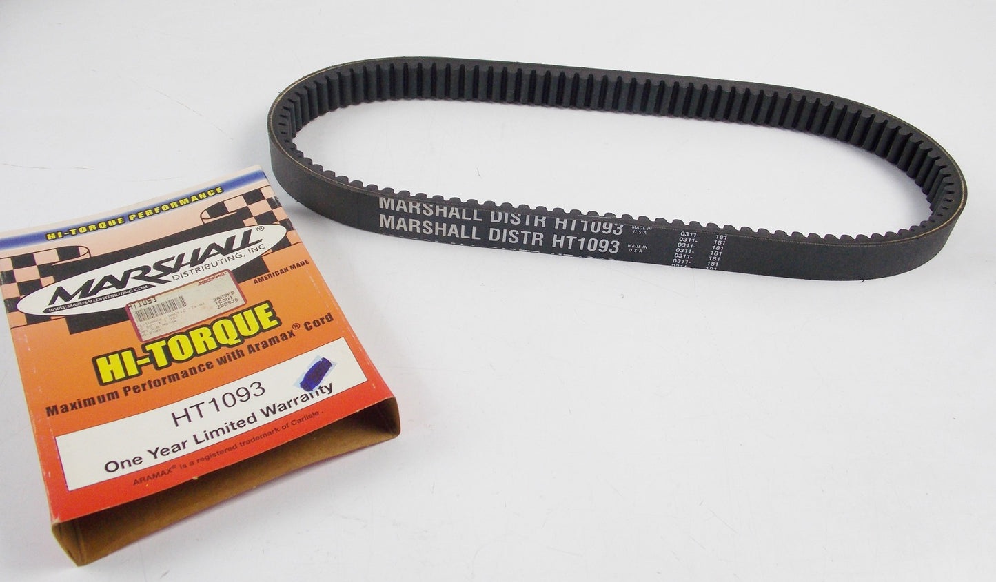 NOS MARSHALL 1974-1981 ARCTIC CAT 1976 Brute HI-TORQUE PREFORMANCE BELT HT1093 - MotoRaider
