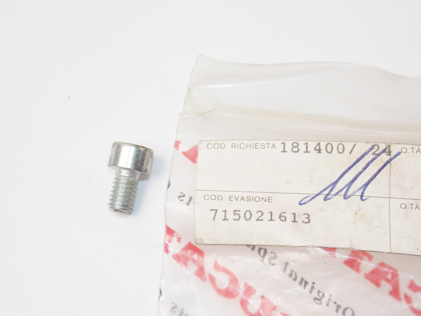 NOS OEM DUCATI 1978-1980 350 GTV | 1989 851 SP CAP HEAD SCREW 715021613 - MotoRaider