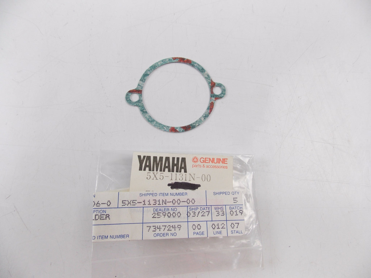 NOS OEM YAMAHA 1982-1985 YZ250 J/K/L/N HOLDER GASKET 5X5-1131N-00 - MotoRaider