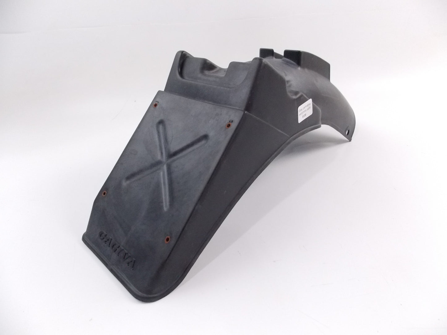 NOS OEM CAGIVA ALETTA ROSSA REAR BLACK FENDER MUDGUARD - MotoRaider
