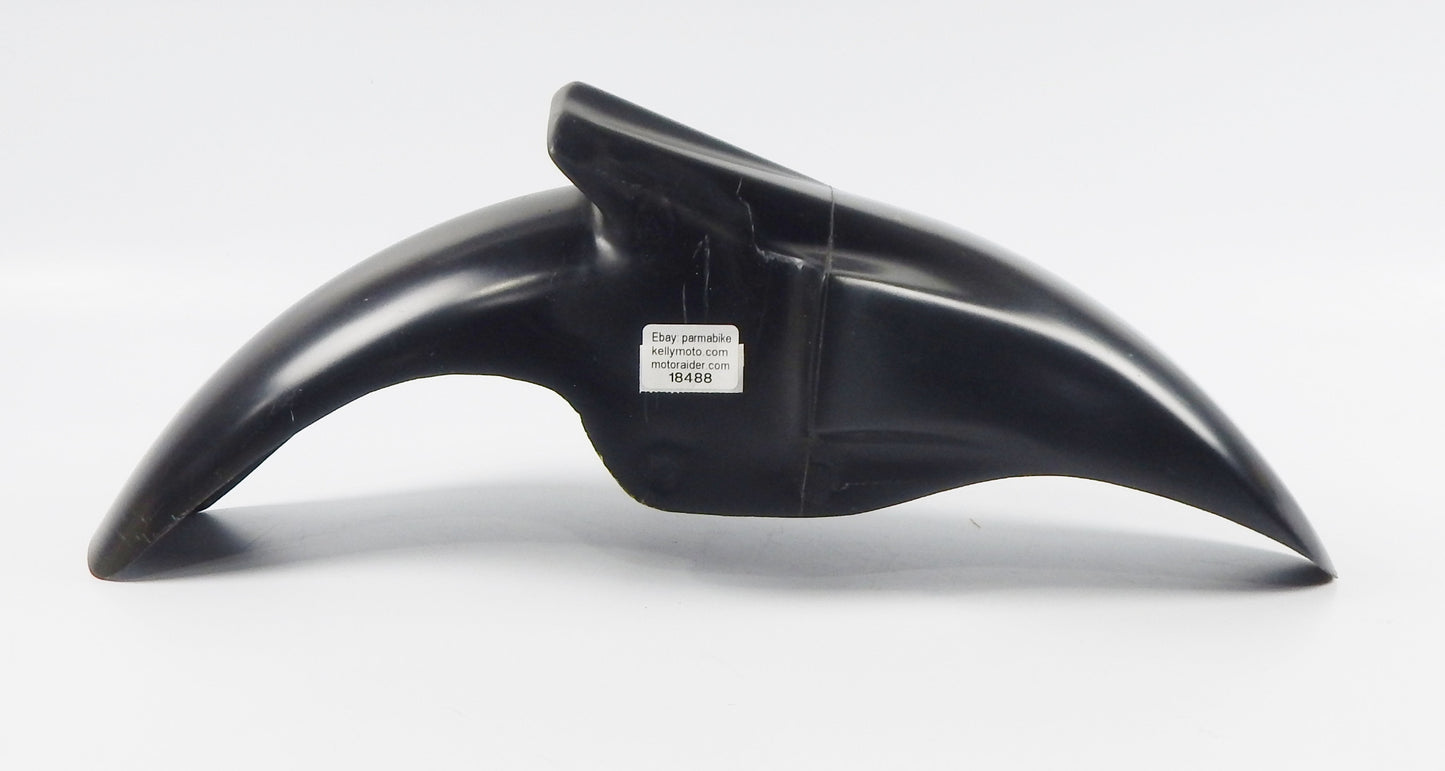 1980's DUCATI PANTAH 500/600 FRONT FENDER MUD GUARD FIBERGLASS BLACK VINTAGE - MotoRaider