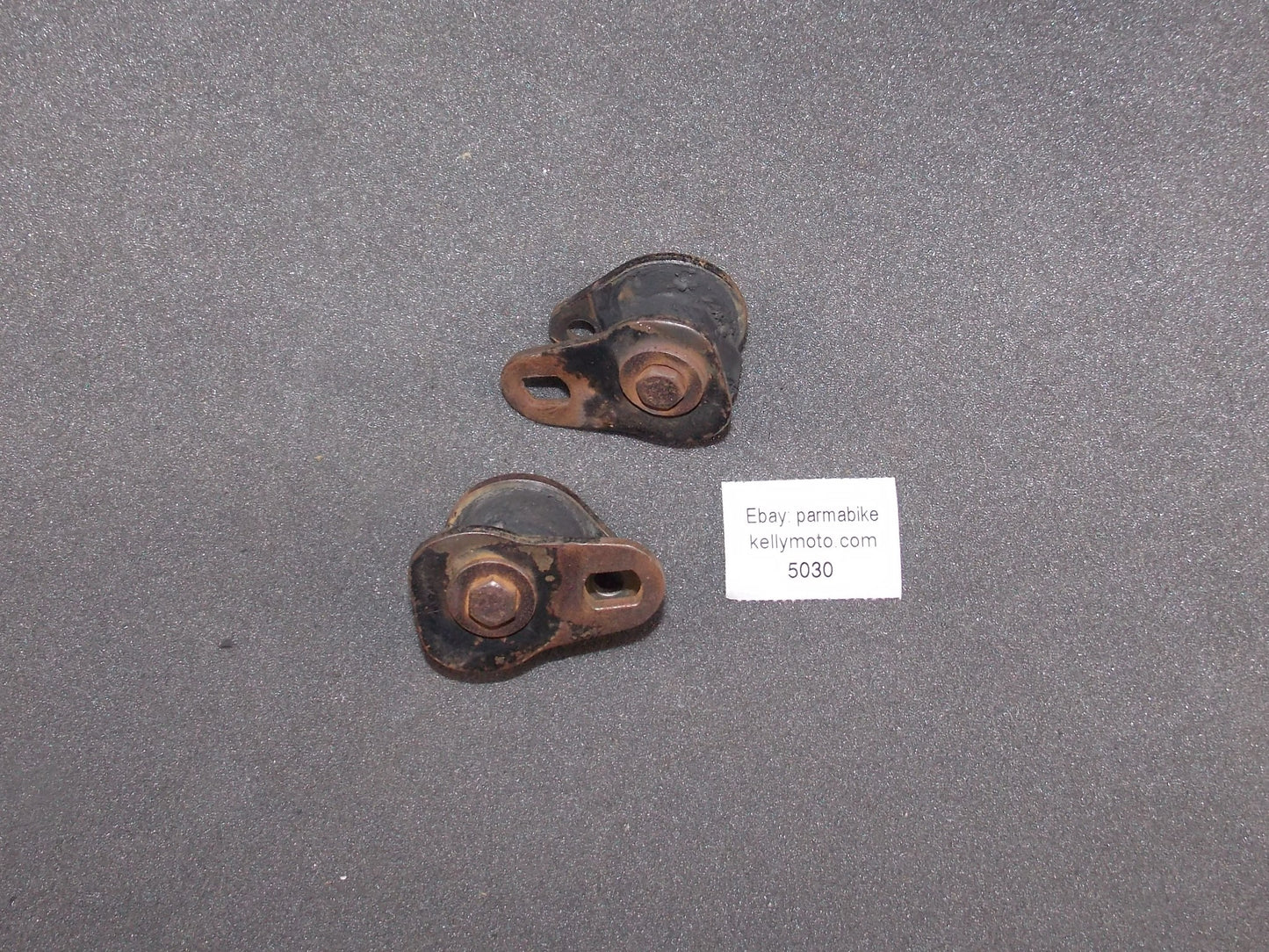 OEM YAMAHA 1976 YZ400 MUFFLER MOUNTS BRACKETS EXHAUST PIPE DAMPER - MotoRaider