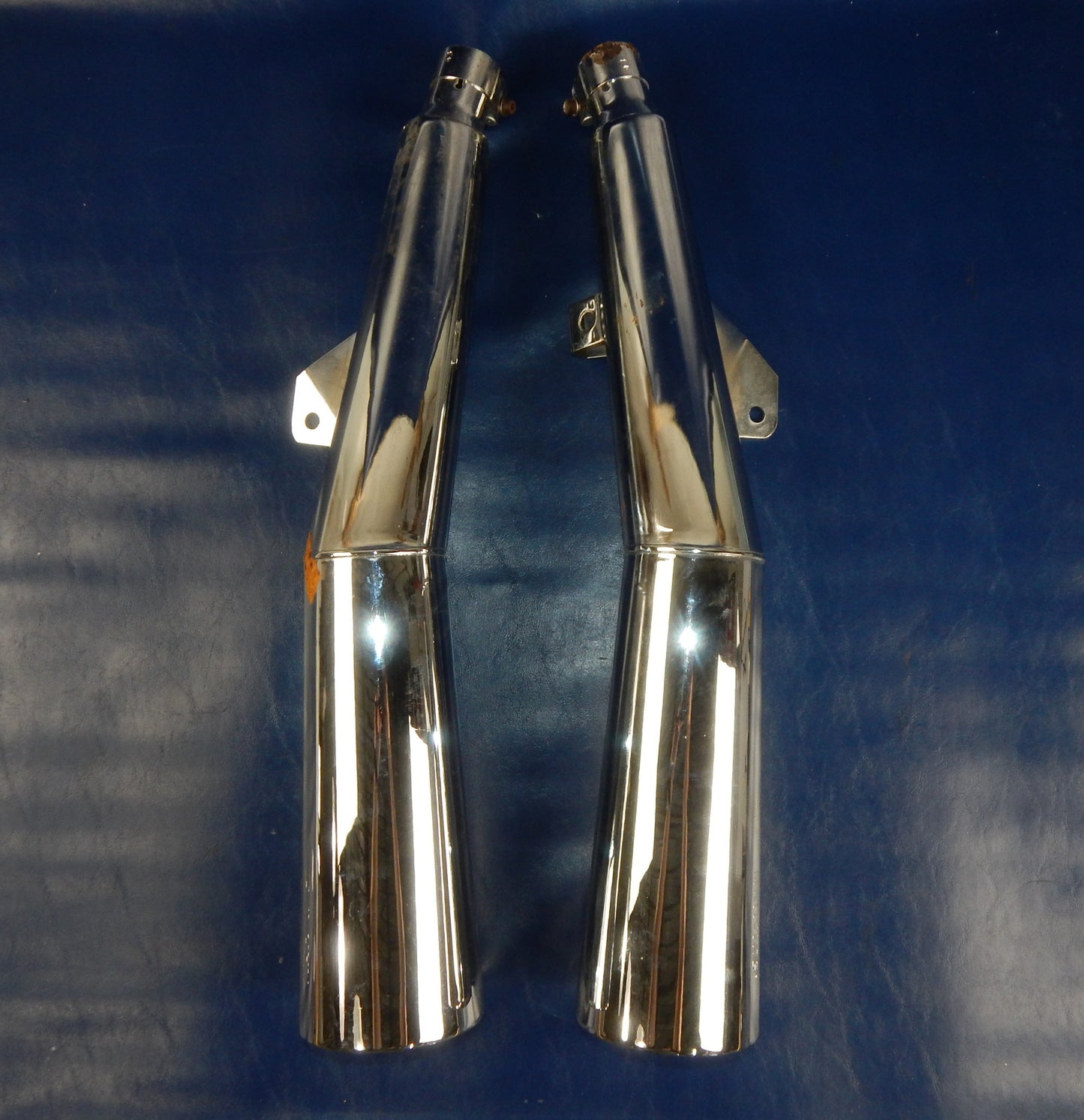 MARVING CHROME RIGHT/LEFT EXHAUST MUFFLER PIPE SILENCER YAMAHA 1982 1983 XJ750 - MotoRaider