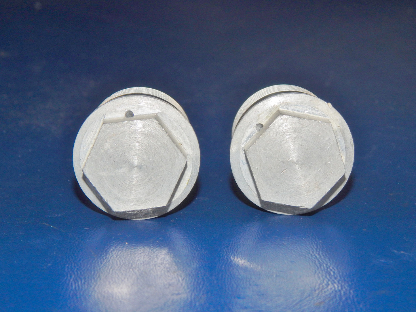 1 pair NOS FRONT FORK SUSPENSION TUBE TOP NUT VALVE THREAD D=28mm CAGIVA MORINI - MotoRaider