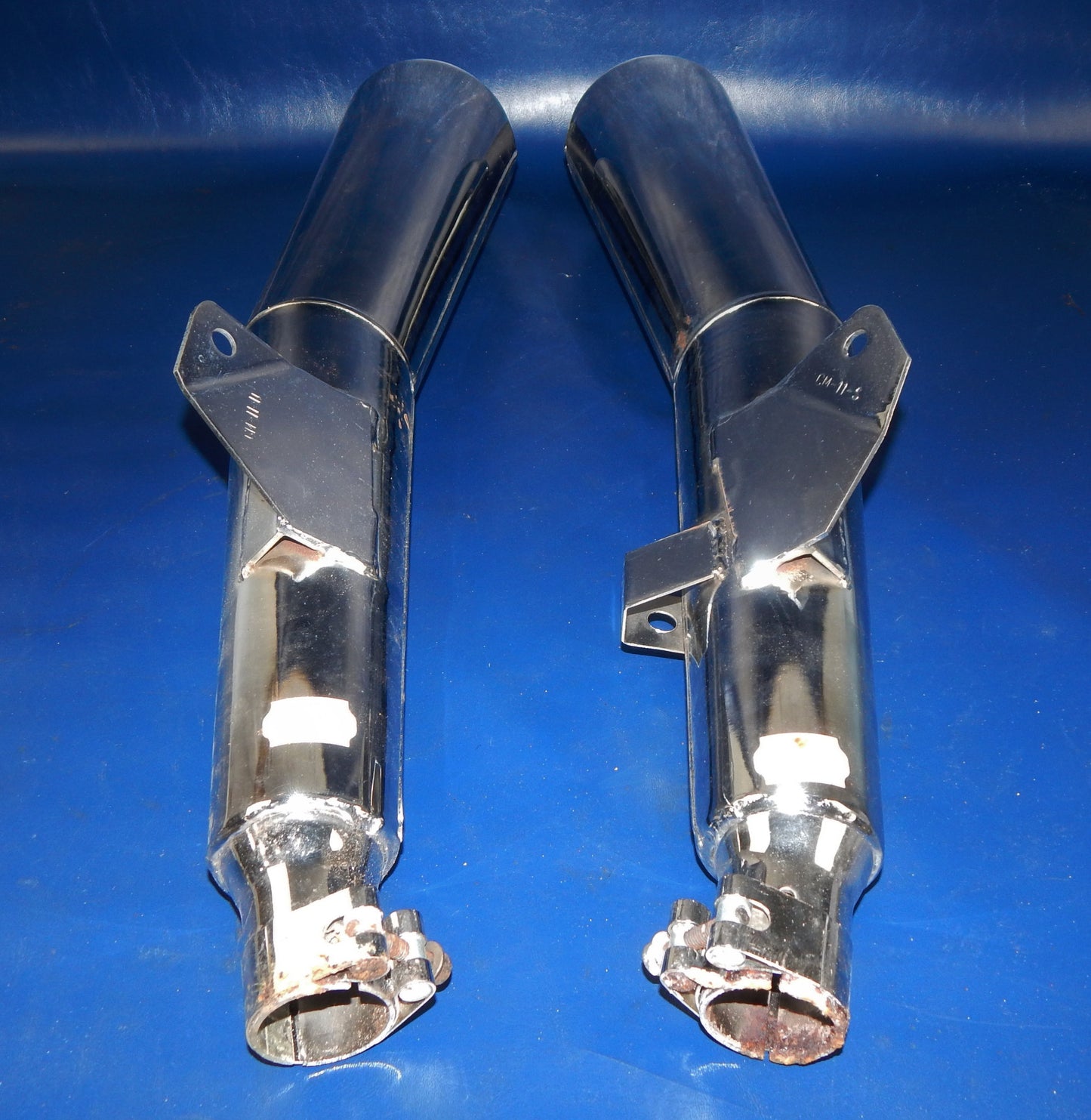 MARVING CHROME RIGHT/LEFT EXHAUST MUFFLER PIPE SILENCER YAMAHA 1982 1983 XJ750 - MotoRaider