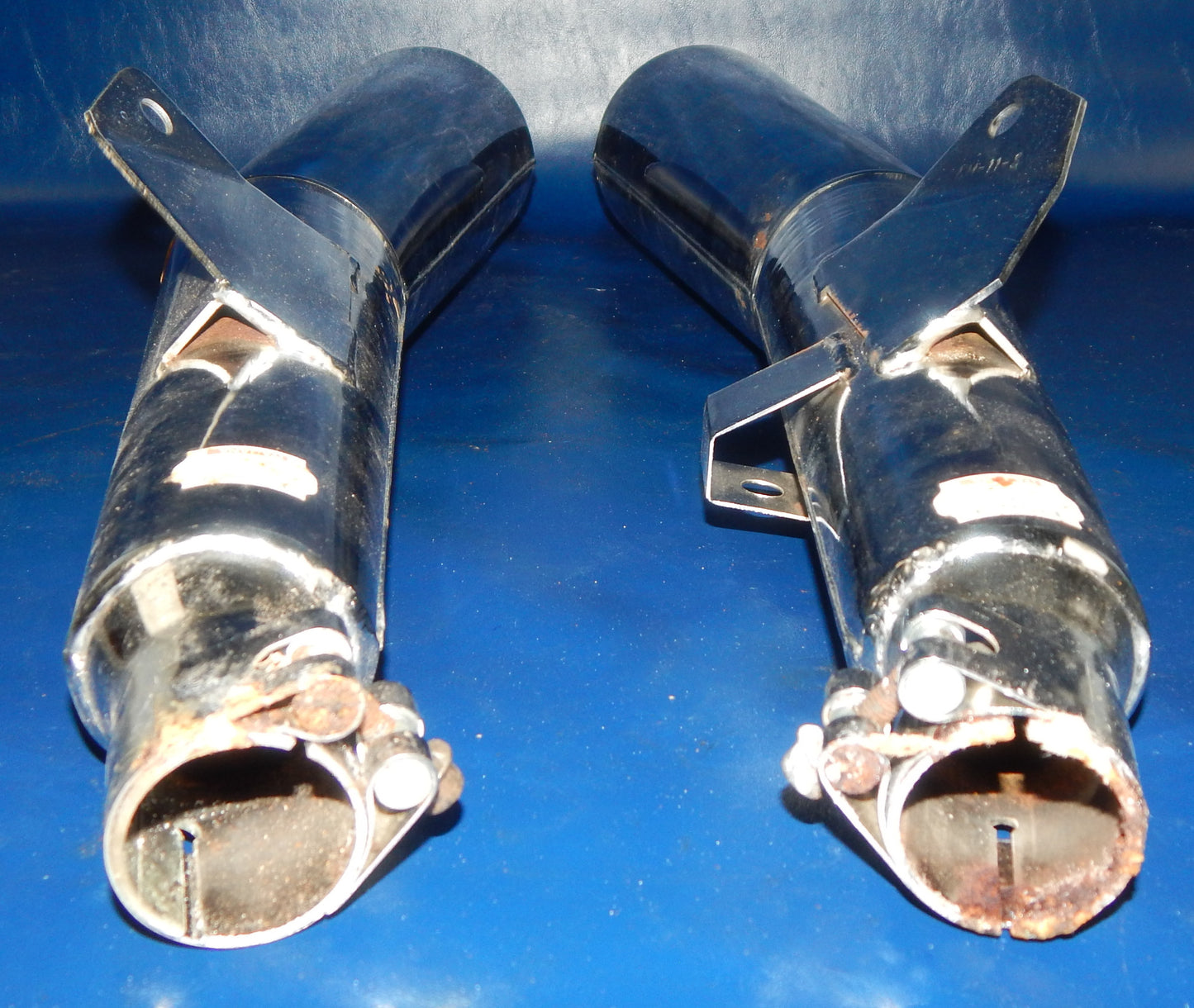 MARVING CHROME RIGHT/LEFT EXHAUST MUFFLER PIPE SILENCER YAMAHA 1982 1983 XJ750 - MotoRaider