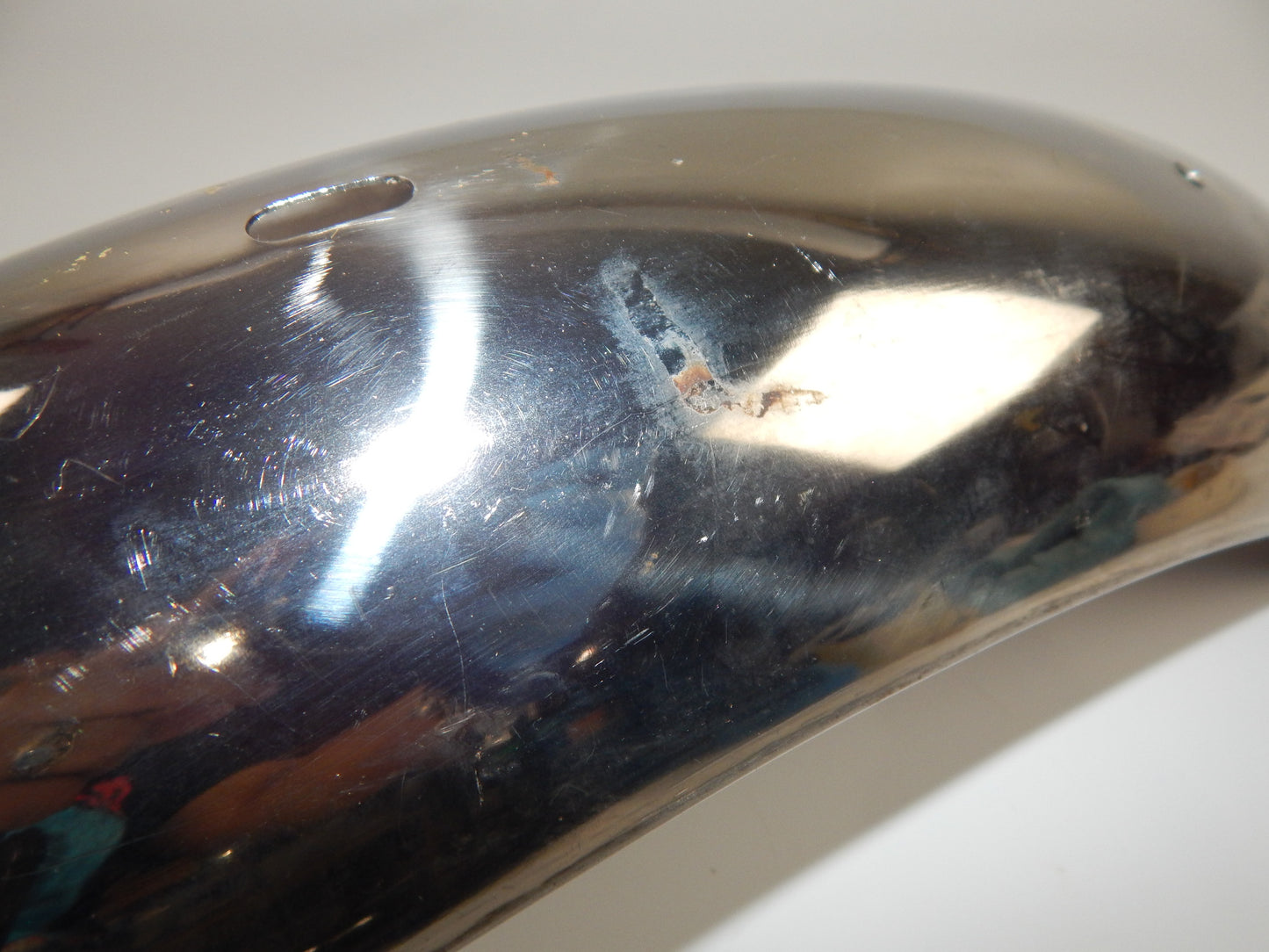 VINTAGE MOTORCYCLE MUDGUARD REAR FENDER STEEL L=31" W=7" FANTIC GILERA DUCATI - MotoRaider