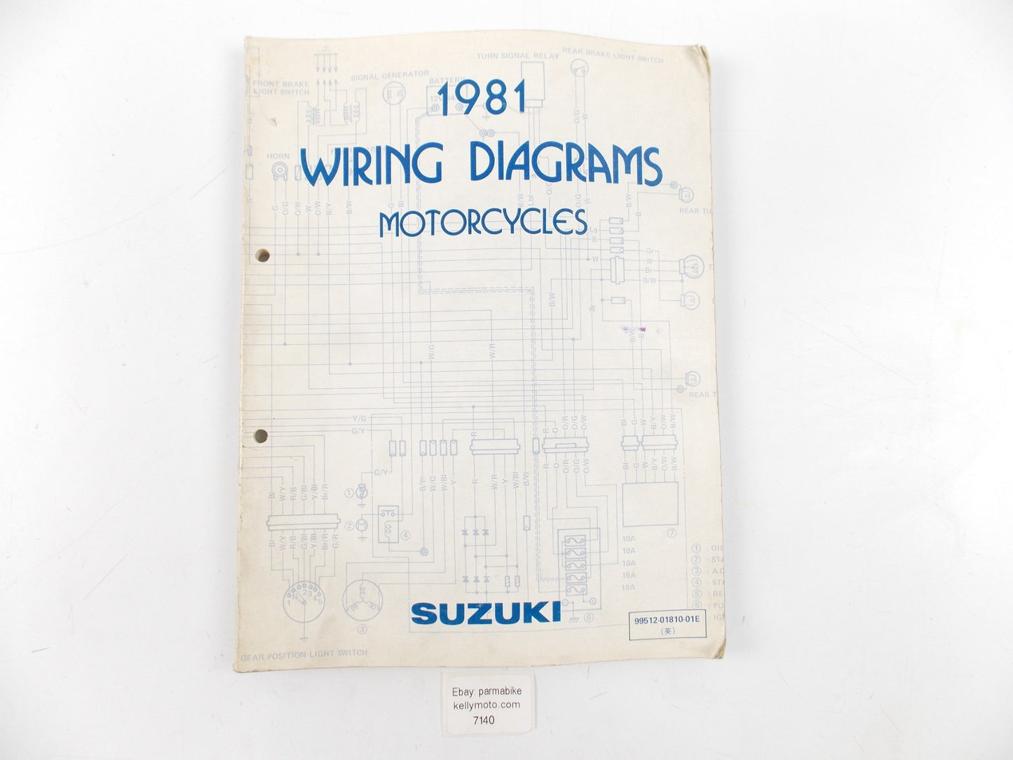 1981 SUZUKI WIRING DIAGRAM MANUAL BOOK DR DS FA FR FZ GN GS GT PE RS SP TR TS - MotoRaider