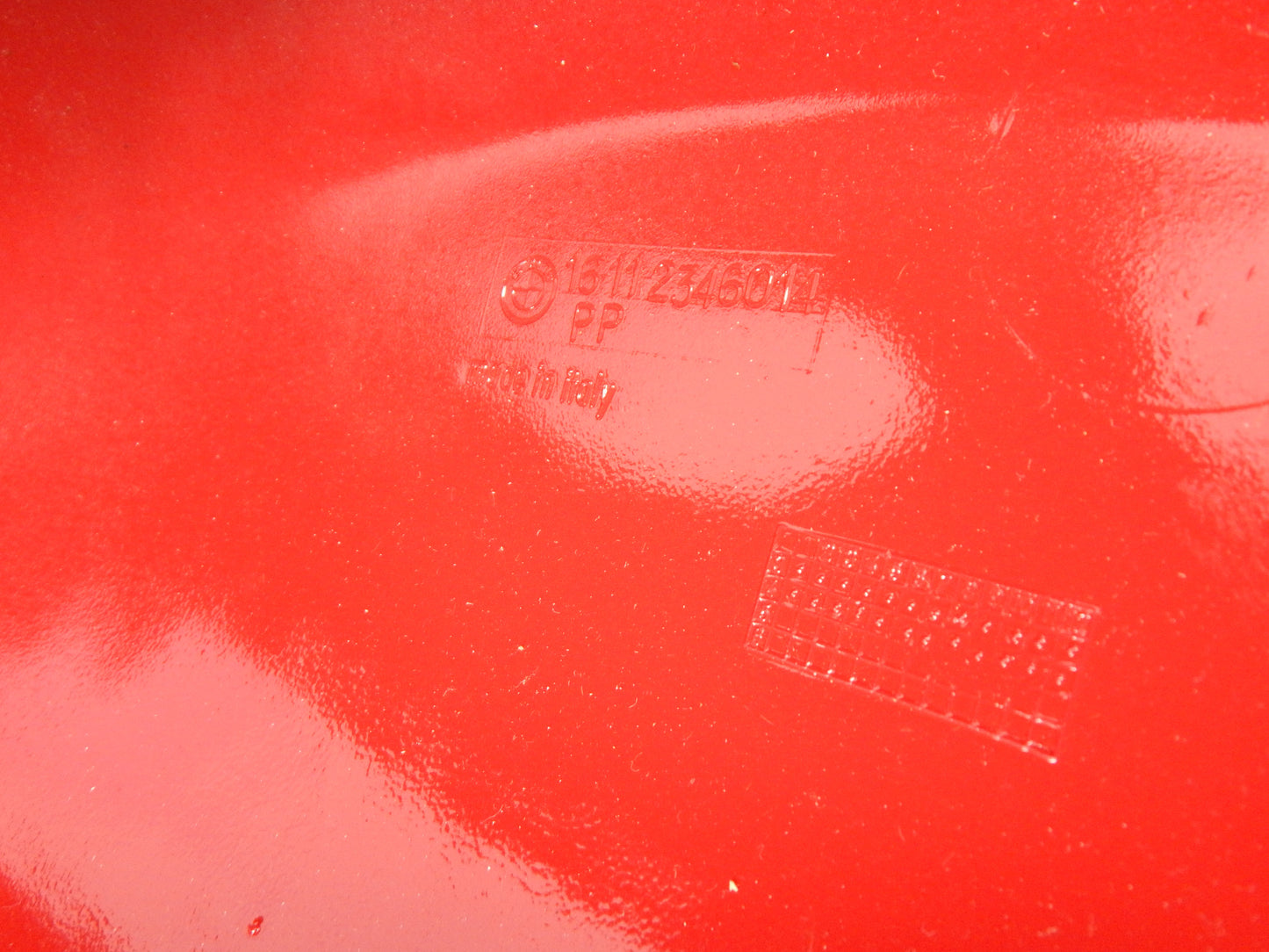 NOS 1993-2000 BMW F650 FUEL GAS TANK COVER PLASTIC SKIN RED 16112346103 ITALY - MotoRaider