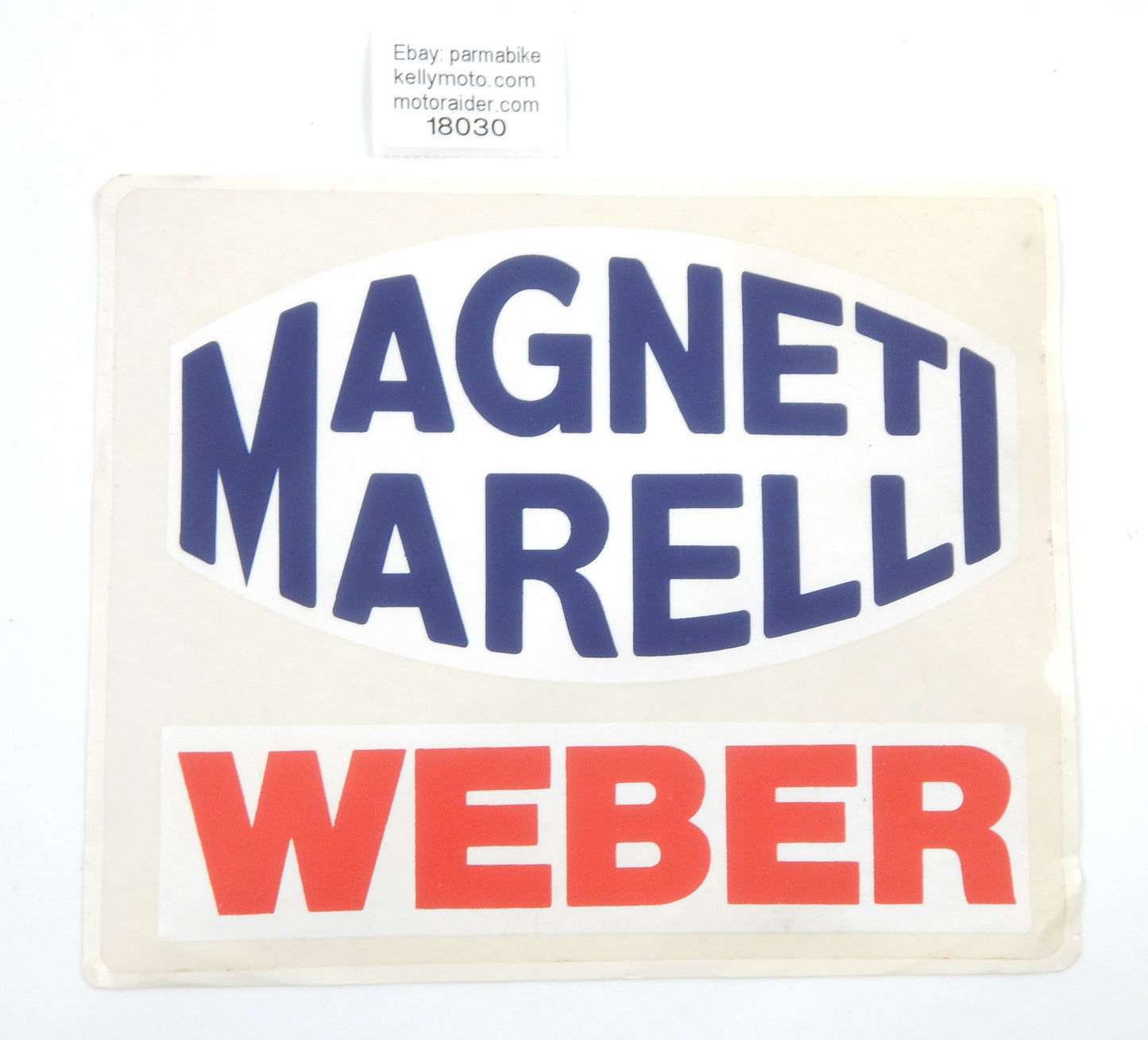 MAGNETI MARELLI STICKER 7x4" WEBER 7x2" VINTAGE BMW DUCATI BENELLI GILERA RUMI - MotoRaider