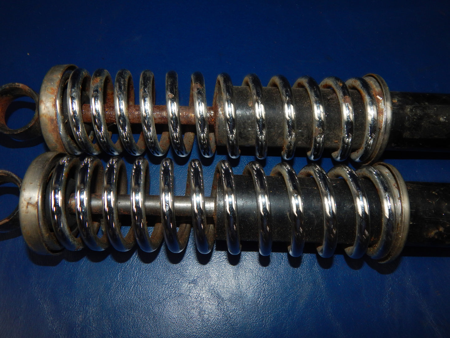 1pr VINTAGE MOTORCYCLE REAR SHOCKS SUSPENSION L=13.5" GILERA MORINI SACHS HONDA - MotoRaider