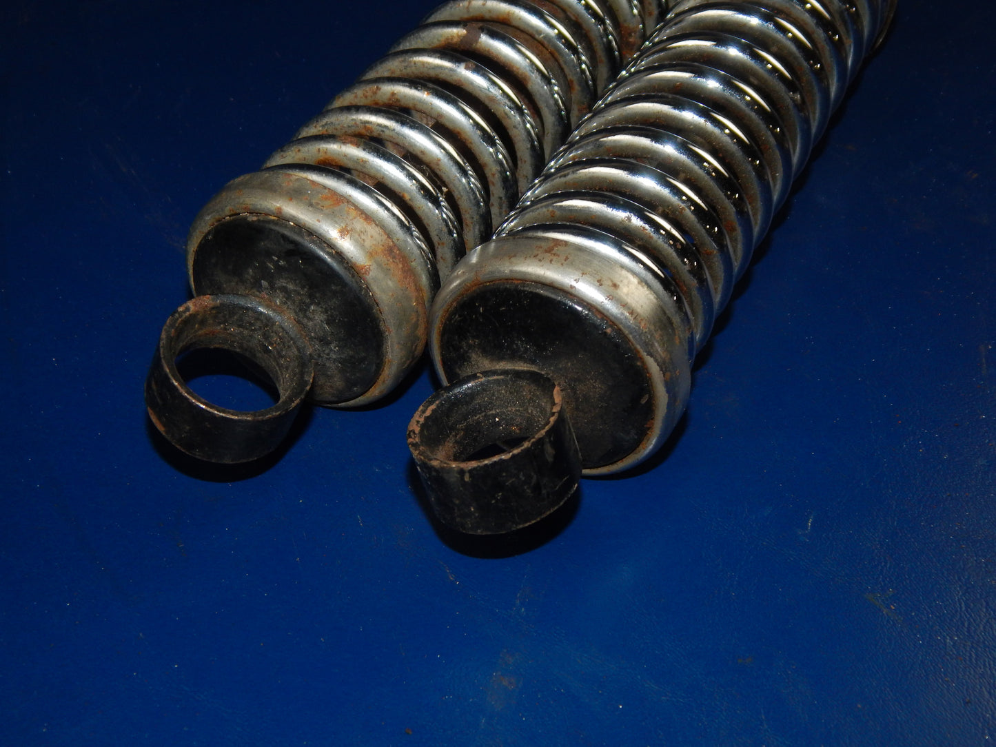 1pr VINTAGE MOTORCYCLE REAR SHOCKS SUSPENSION L=13.5" GILERA MORINI SACHS HONDA - MotoRaider