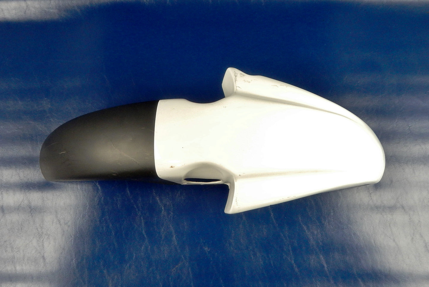 1980'S YAMAHA XT600-Z TENERE FIBERGLASS MUD GUARD LOW FRONT FENDER WHITE VINTAGE - MotoRaider