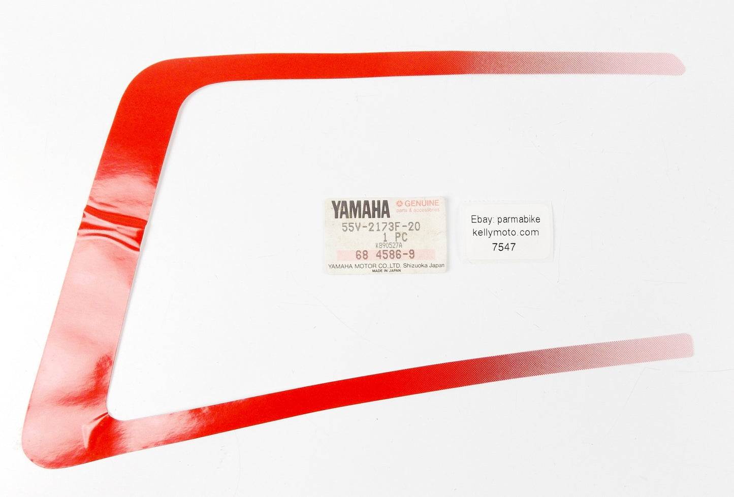 NOS OEM 1988-1991 YAMAHA XT350 SIDE COVER DECAL EMBLEM STICKER 55V-2173F-20 - MotoRaider