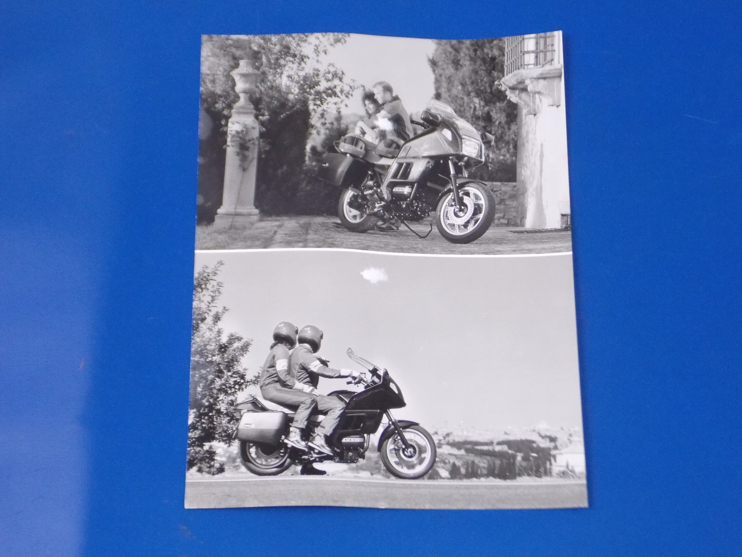 BMW 1990 K 75 RT K75 S ORIGINAL DEALER NEW MODEL PHOTOS 7x9.5" + LETTER ITALIAN - MotoRaider