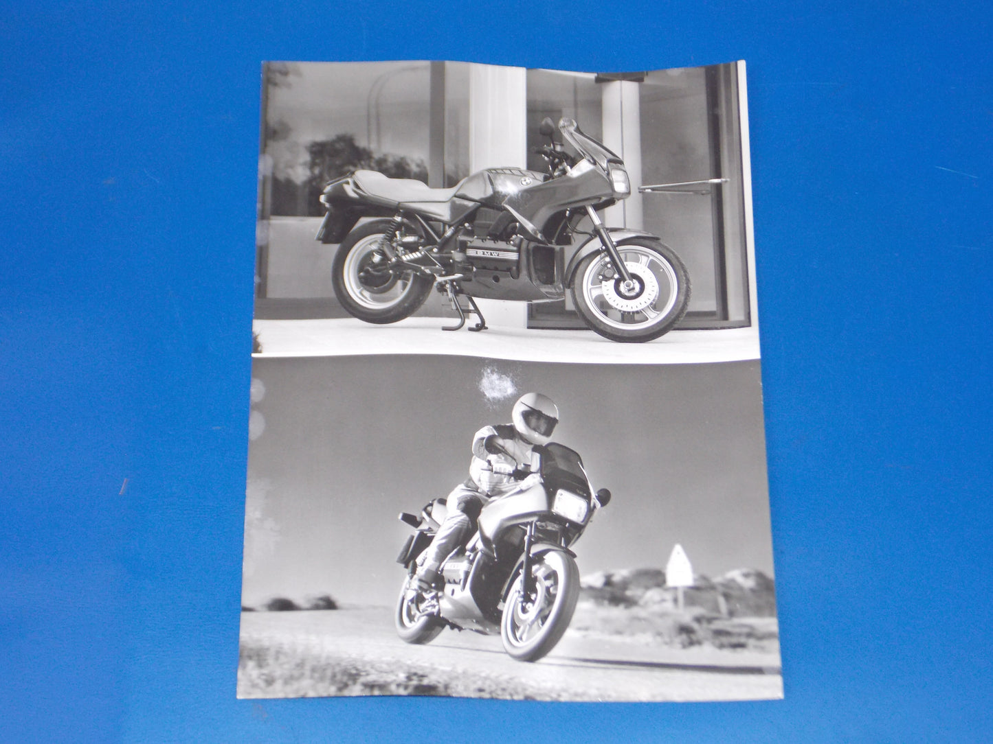BMW 1990 K 75 RT K75 S ORIGINAL DEALER NEW MODEL PHOTOS 7x9.5" + LETTER ITALIAN - MotoRaider
