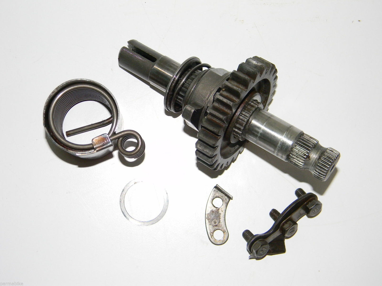 1976 Yamaha YZ250C ... KICK STARTER SHAFT ... YZ 250 spring ratchet crank - MotoRaider