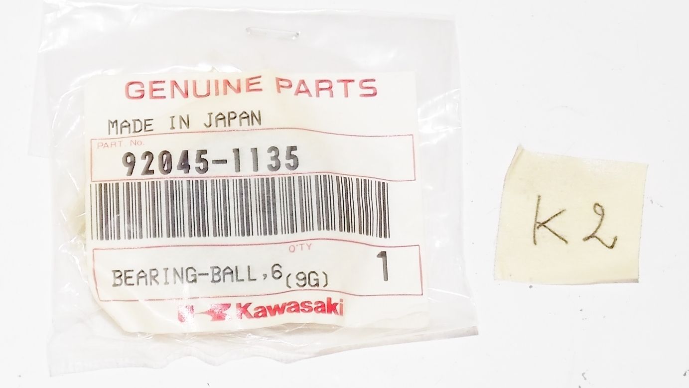 NOS KAWASAKI 1985 1986 1987 1988 KX125 KDX200 REAR HUB BALL BEARING 92045-1135 - MotoRaider