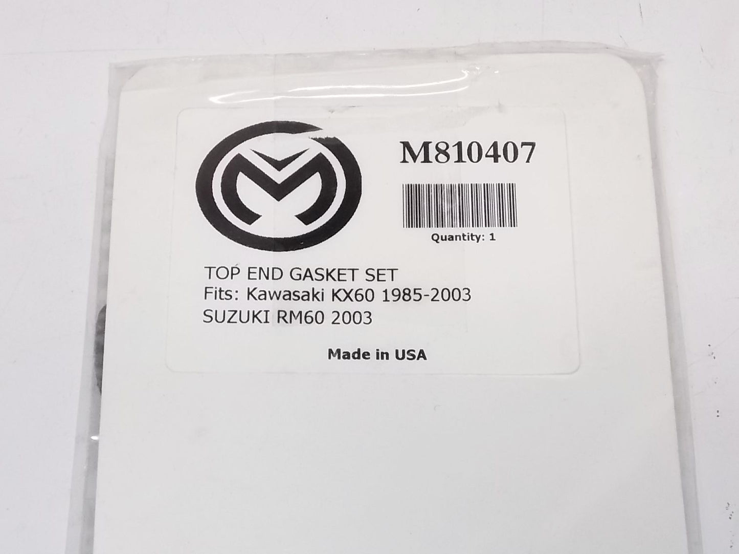 NEW MOOSE TOP END GASKET SEAL KIT 1985 2003 KAWASAKI KX60 SUZUKI RM60 M810407 - MotoRaider