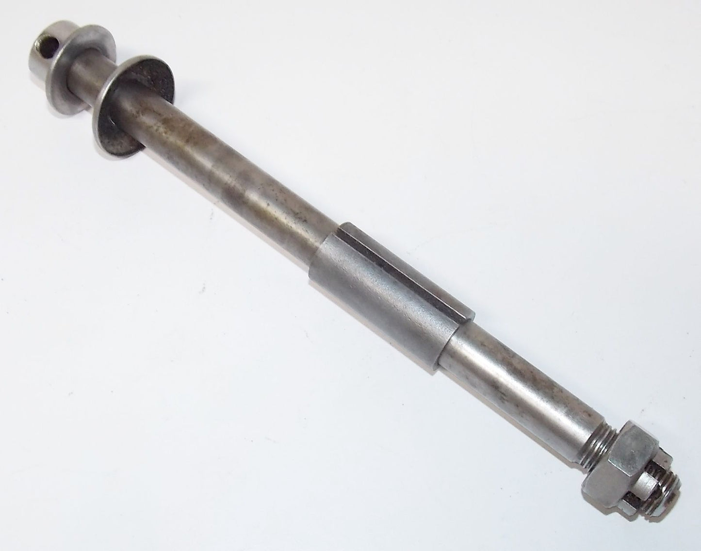 1974 YAMAHA DT360 ENDURO FRONT WHEEL AXLE with NUT and COLLAR DT 360 VINTAGE - MotoRaider