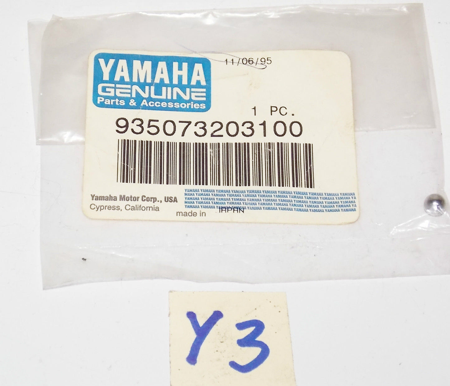 YAMAHA 1970 2006 R5 MX250 SC500 TX500 DT400 YZ360 TT225 7/32 BALL 93507-32031 - MotoRaider