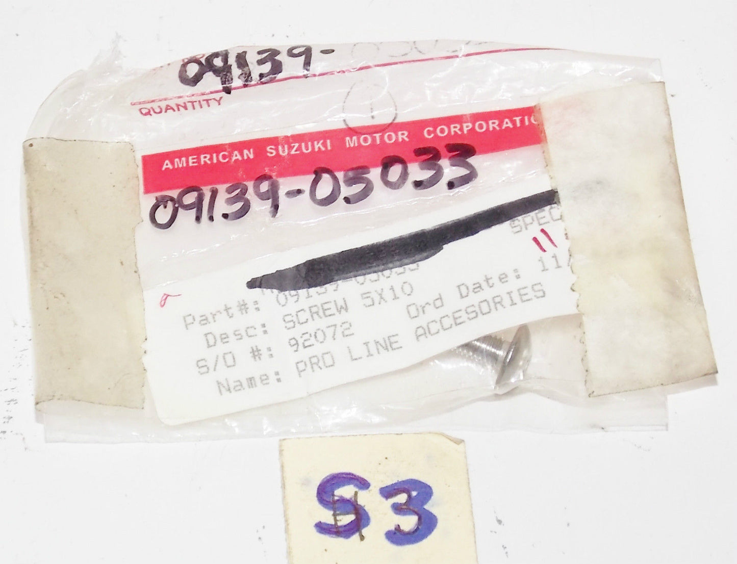 OEM SUZUKI 1988 2012 GSX-R750 GSX1100 TL1000 VL800 LS650 5X10 SCREW 09139-05033 - MotoRaider