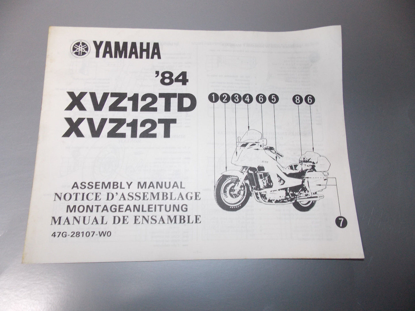 NEW YAMAHA 1982 XS400 ASSEMBLY MANUAL SET UP BOOK PAMPHLET 12E-28107-W0 - MotoRaider