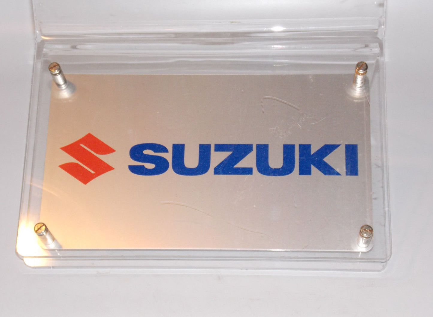 SUZUKI SIXTEEN 125 150 DEALER SHOWROOM DISPLAY CLEAR PLEXIGAS H35" WITH POCKET - MotoRaider